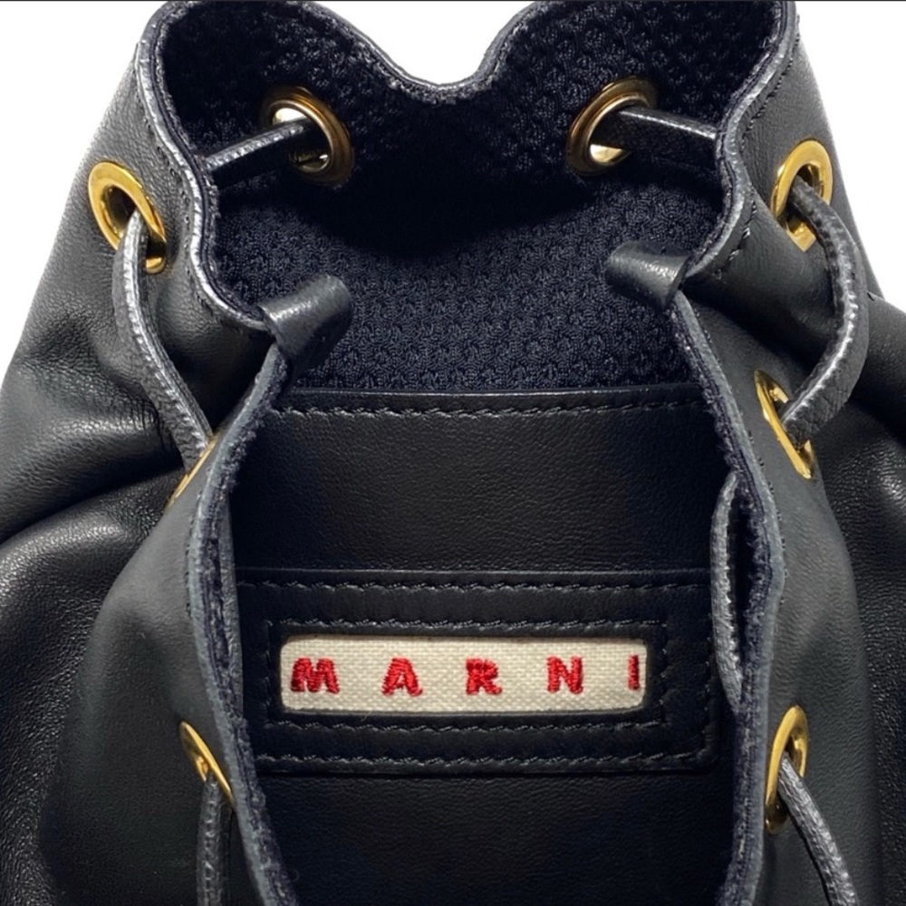 Marni Mini Leather Drawstring Backpack - Picture 7 of 15